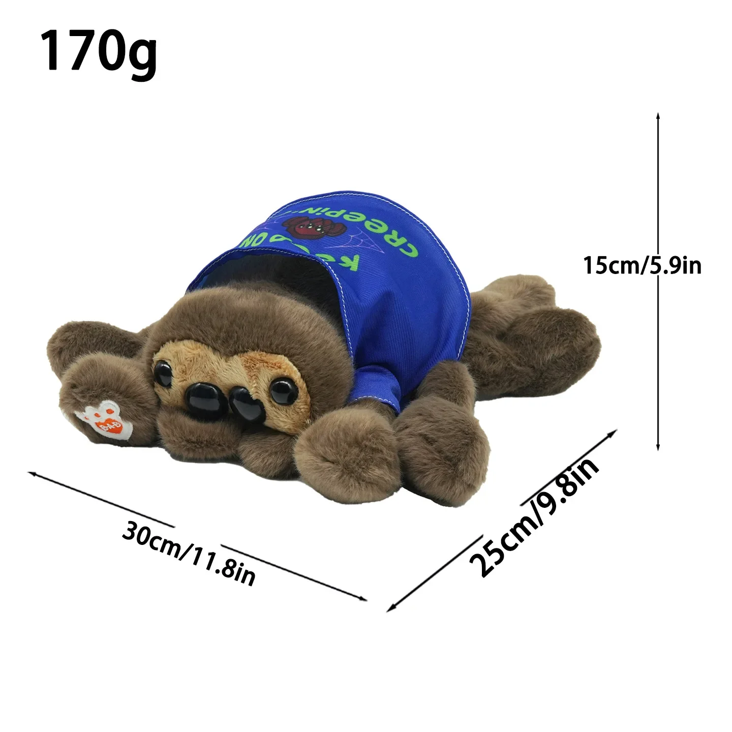 [In Stock] New Jumping Spider Toy Soft Animal Black Fluffy Spider Halloween Home Decoration Display Gift
