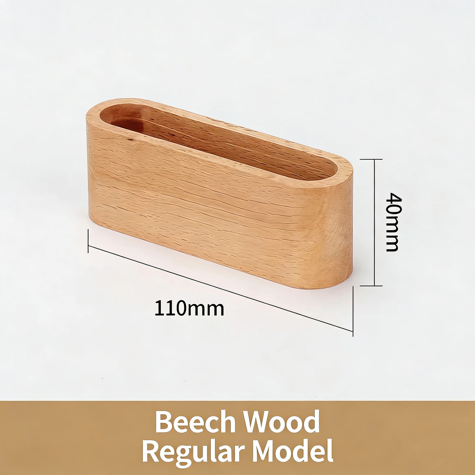 Wooden Business Card Box Creative Desktop Large-capacity Display Storage Front Desk Business Card Clip Black Walnut Solid
