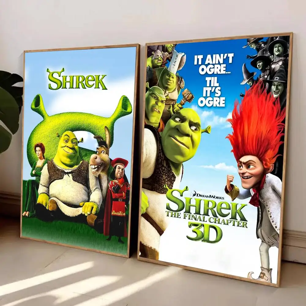 ملصقات ذاتية اللصق على شكل ملصق كرتوني لطيف من S-ShrekS مناسبة لأي سطح جدار مقاوم للماء والرطوبة