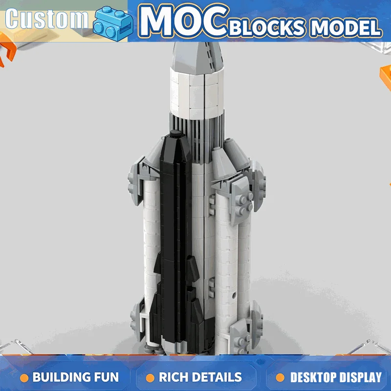583PCS MOC Space Shuttle Launch Rocket Booster System Model Building Blocks Custom Puzzle DIY Creative Ideas Technology Toy Gift