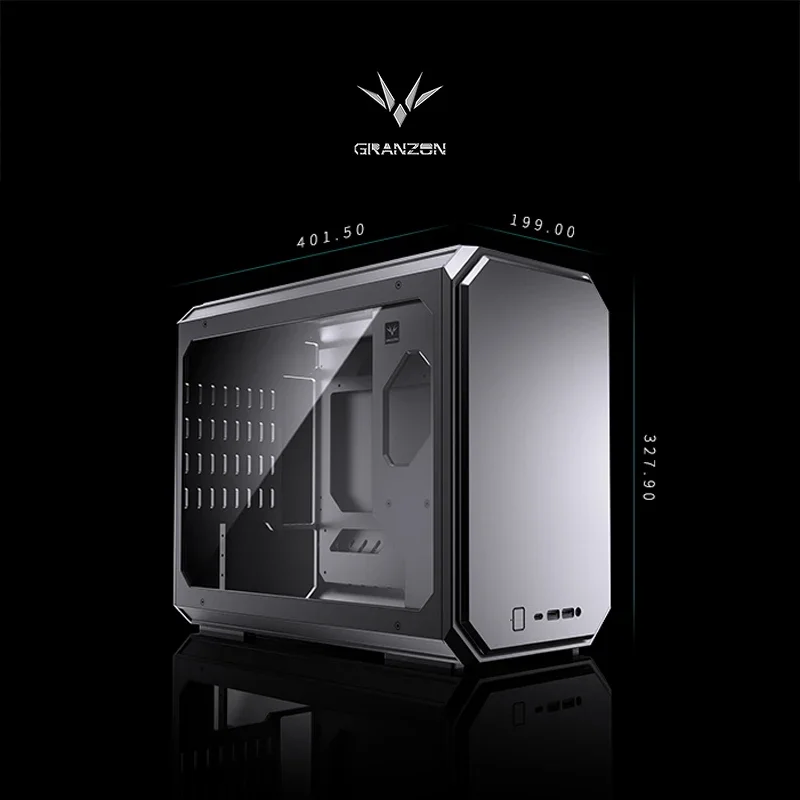 Bykski Granzon G11 19L Aluminum MTX Small Case Side-penetrating Glass Support 240 AIO Water Cooler&330mm GPU/ATX PSU, PC Cabinet