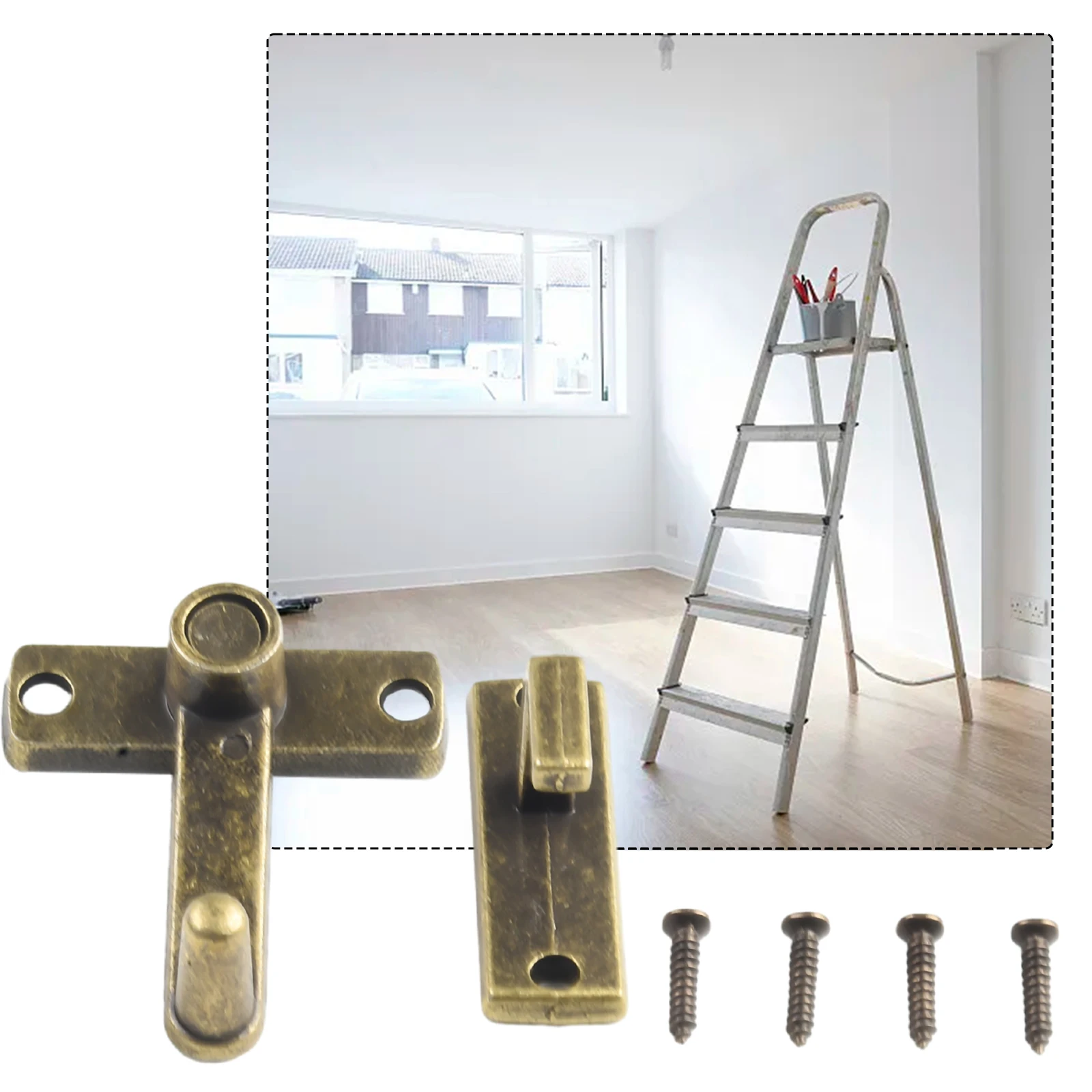 New Practical Latch Bolt Door Latch Sliding Door With Screws Bathrooms Bronze Garages Gardens Guard Latch Bolt