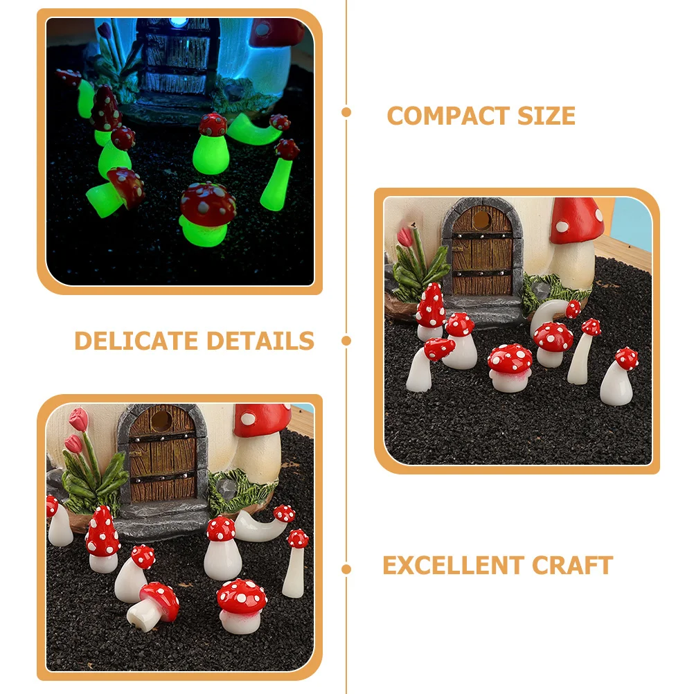 16 шт. мини-грибочков, реалистичные муляжи для декора