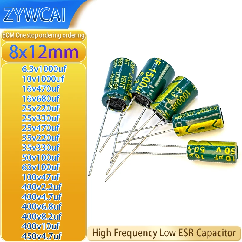 

8x12 6.3v 10v 16v 25v 35v 50v 63v 100v 400v 450v 2.2uf 4.7uf 6.8uf 8.2uf 10uf 47uf 100uf 220uf 330uf 470uf 680uf 1000u конденсатор