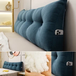 Multicolored Bed Head Cushion Large Backrest Simple Headboard Bag Floor Cushion Removable Washable Home Decor Dormitory Bedroom