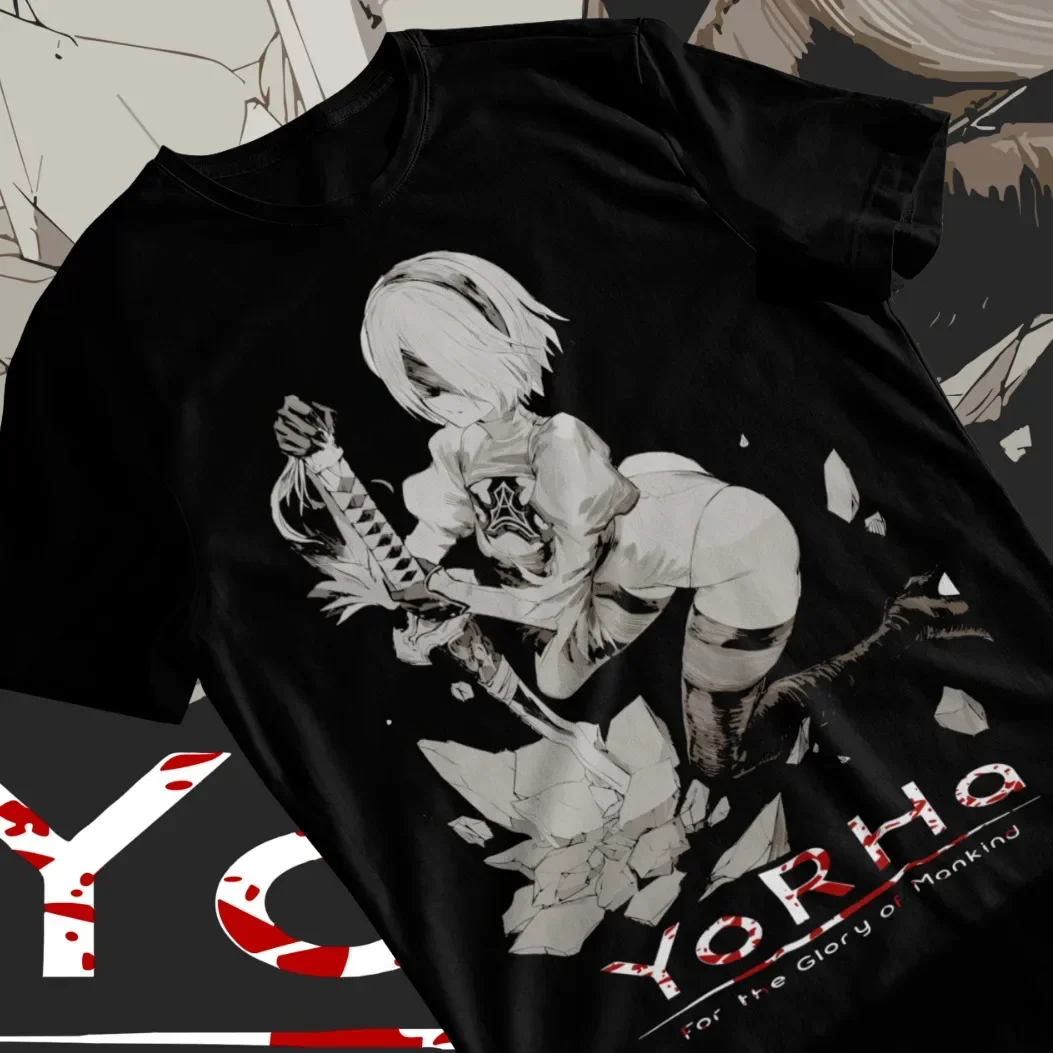

Nier Automata 2B Yorha New Unisex Shirt Girl Cyberpunk Soft Tee All Sizes