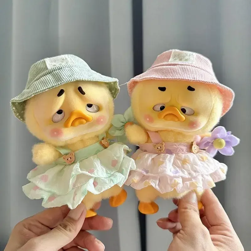 Mini Skirt Hat for Upset Duck Plush Series Clothes Dolls Accessories for Yellow Duck Dolls 15cm Wrinkled Love Clothing Sets