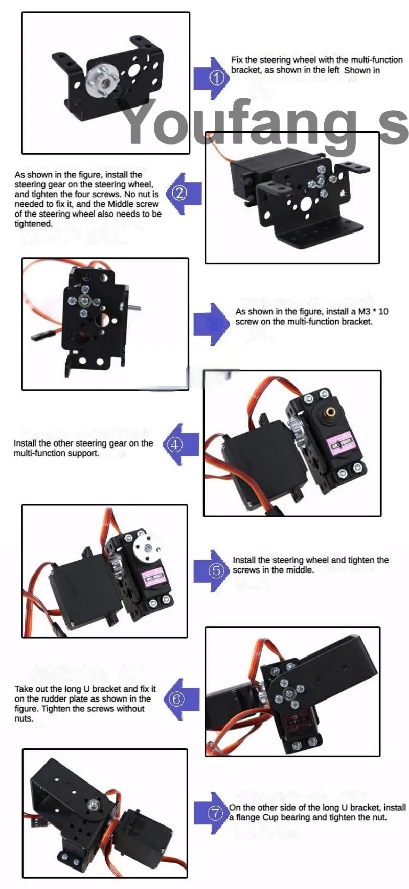 MG996 2-teiliges Roboter-Schwenk- und Neigungsservos, Steuerhalterung, Sensor-Montagesatz für Arduino-Roboter, DIY-Kit, pädagogisches programmierbares Kit – Detail 10