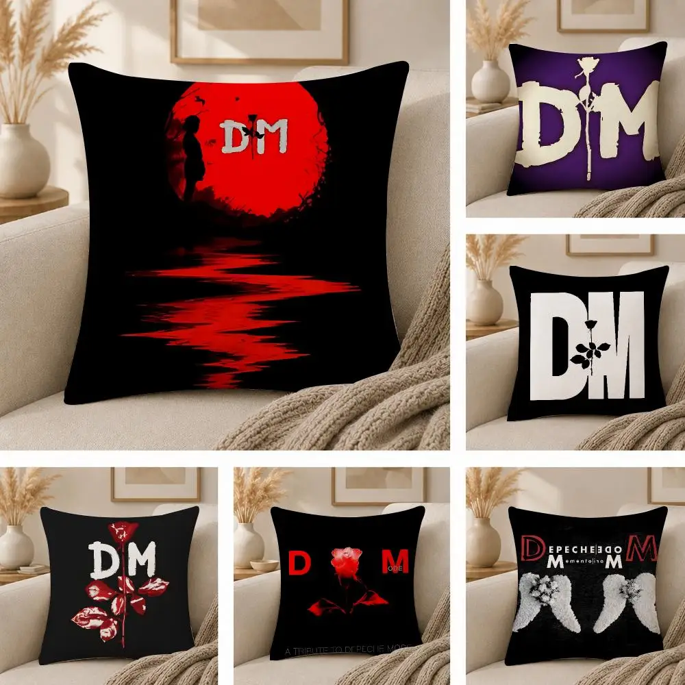 Rock Band D-DEPECHE MODE Cushion Cover  Plush Fabric Soft Double Sided Print Sofa Cushion Cover Throw Pillow Covers
