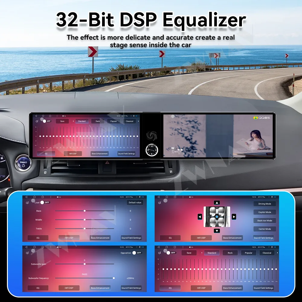 For Lexus CT 200h 2011-2018 Elite Android 13 Dual 12.3 Inch HD Touch Car Radio Stereo Head Unit CarPlay GPS Modification Part