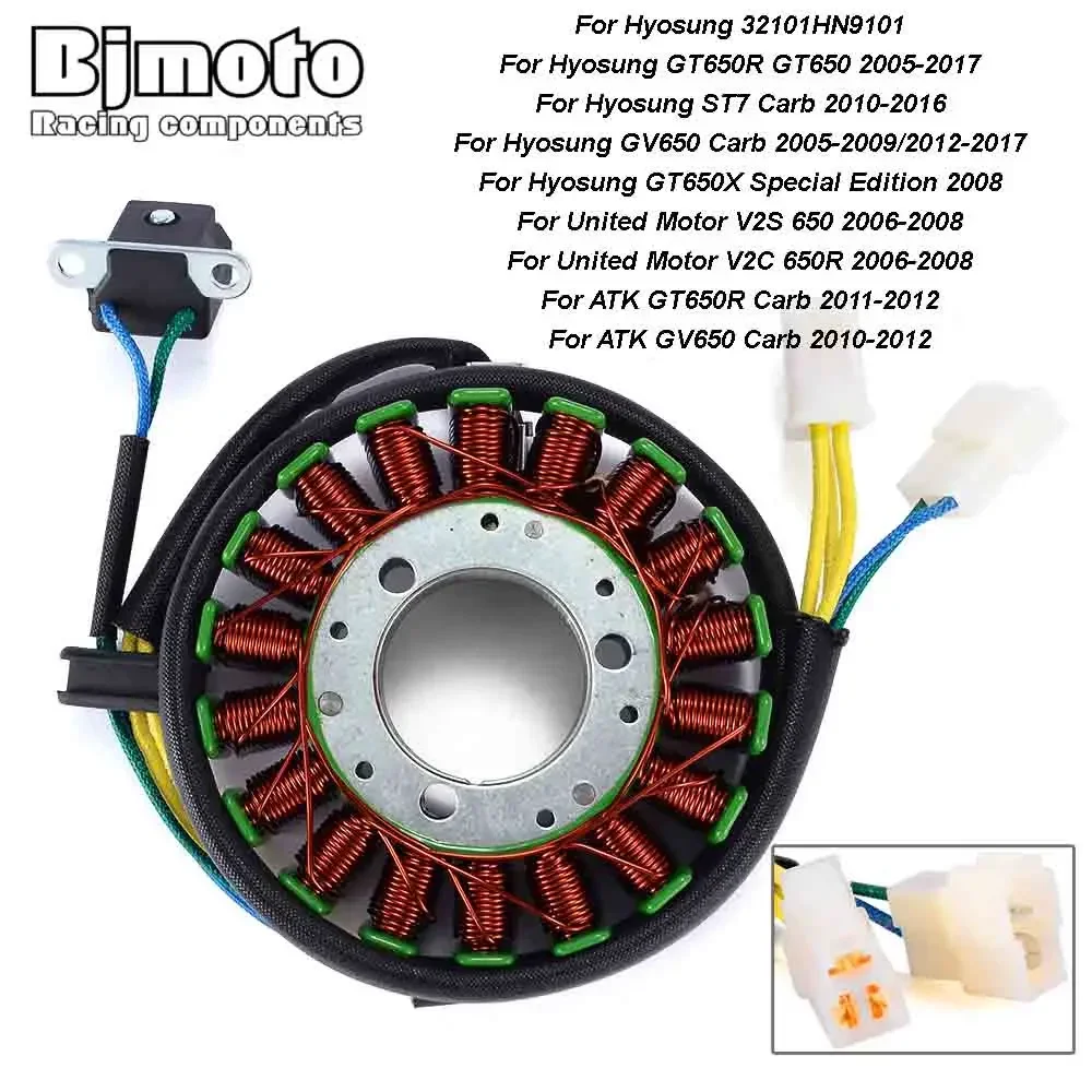 For ATK GT 650 R GV650 Carb Stator Coil For Hyosung GT650R GT650 ST7 Carb GV650 Carb GT650X Special Edition United Motor V2S 650