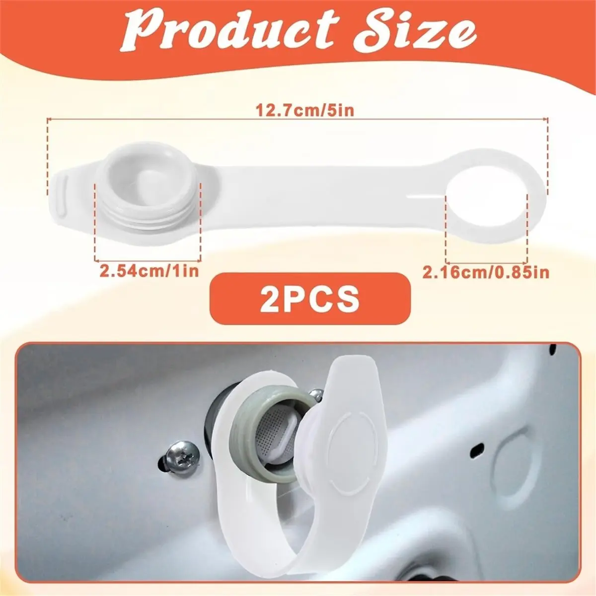 RV Water Inlet Pulg, White RV Water Inlet Cap 3/4