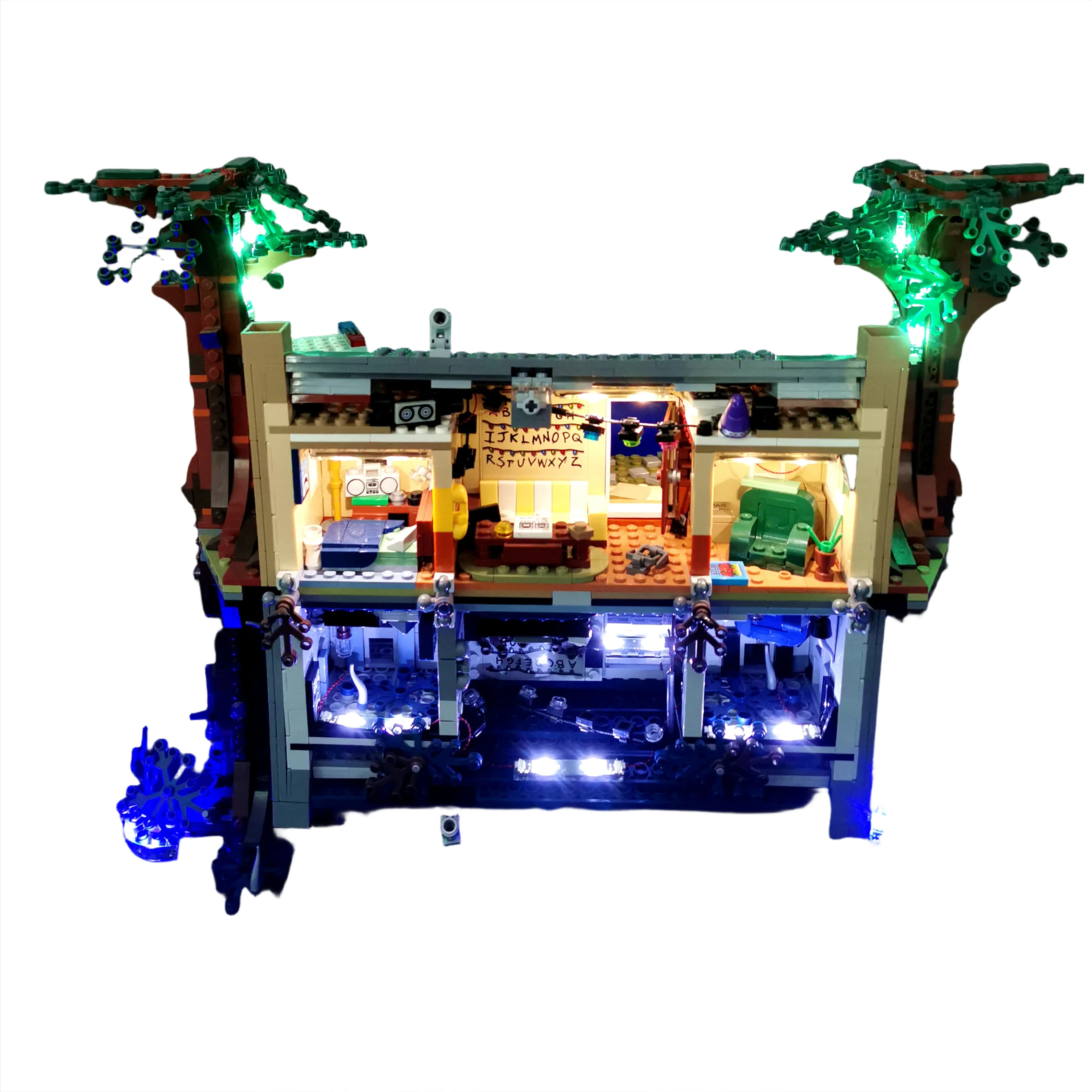 Kit d'éclairage LED Compatible avec 75810 blocs de construction de maison du monde parallèle mystérieux, ensemble de lumières décoratives (lumières uniquement)