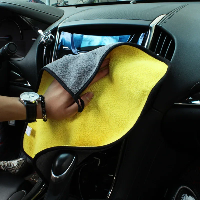 High-Density Coral Velvet Microfiber Towels for Motorcycle Car Wash Cleaning And Drying 3/5/10 Pieces Set