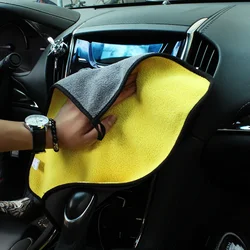 High-Density Coral Velvet Microfiber Towels for Motorcycle Car Wash Cleaning And Drying 3/5/10 Pieces Set