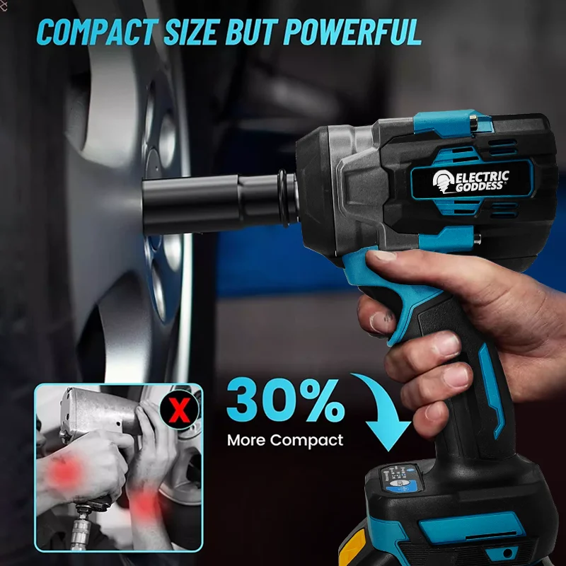 EGOD Brushless Electric Impact Wrench 500N.m 3300RPM Adjustable Speed Multifunctional Household Power Tools For Makita 18V