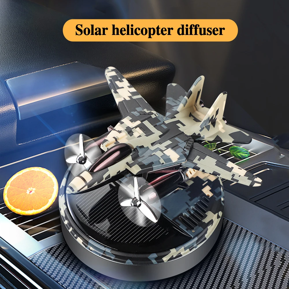 

Solar Camouflage Fighter Decor Car Air Freshener Propeller Flavoring Interior Accessories Perfume Diffuser Fragrance Supplies