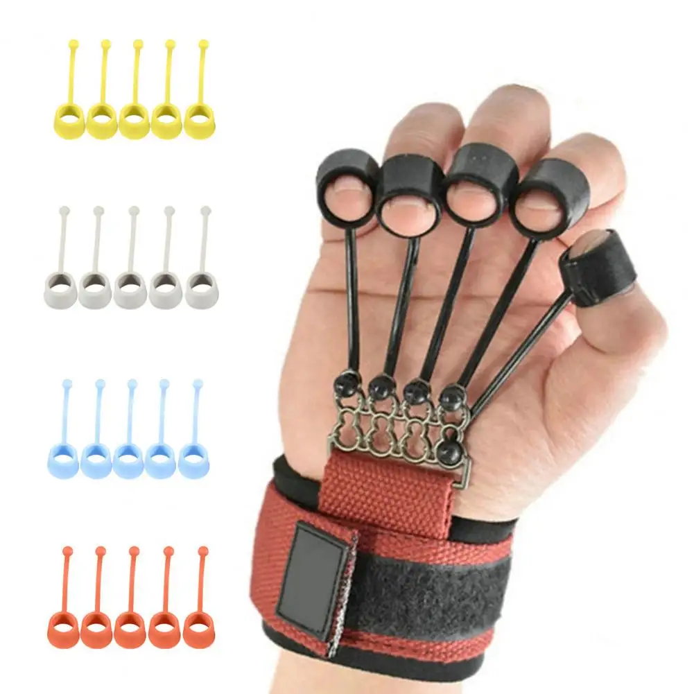 5Pcs 10/20/40/60/75LB Finger Gripper Portable Finger Force Grip Device Stretchy Finger Exerciser Fitness Accessories