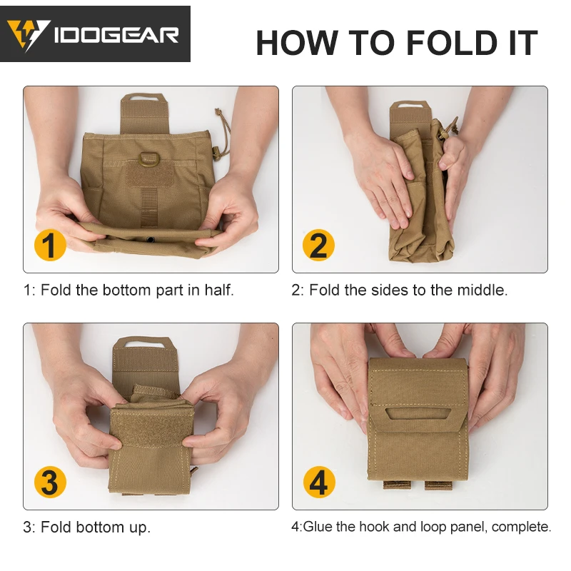 IDOGEAR Taktyczna składana torba do recyklingu Woreczek zrzutowy MOLLE Drop Pouch Hunting 3577