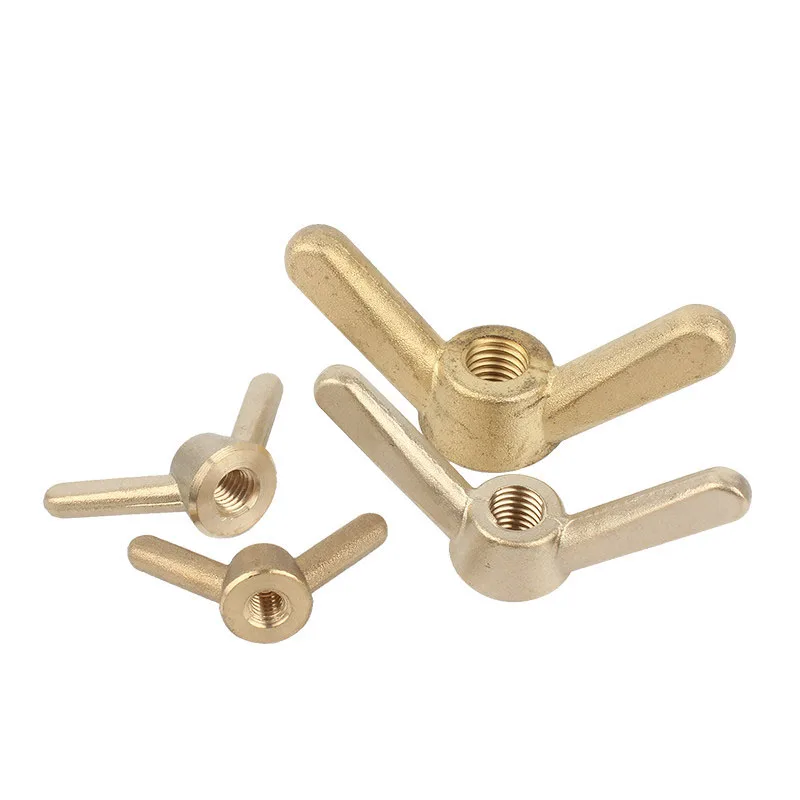 1~2Pcs M6 M8 M10 M12 M14 M16 M18 M20 M24 Brass Sheep horn shape Nuts Special-shaped Hand Screw Nut