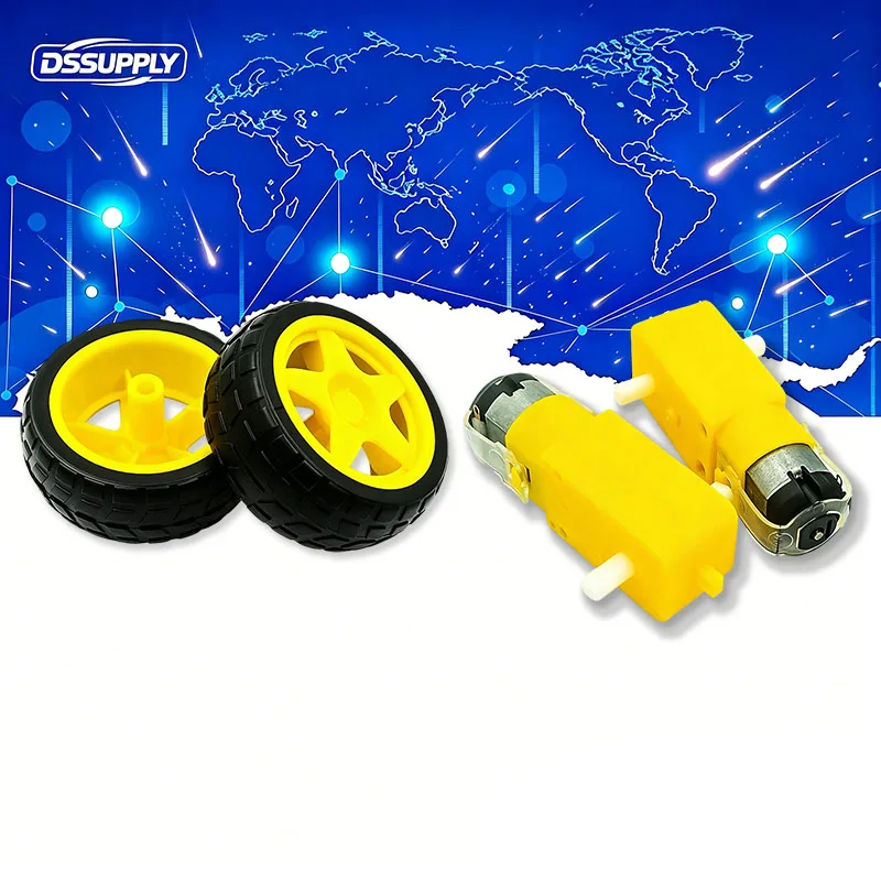 2PCS TT Motor Smart Car Robot Gear Motor For Arduino DIY Kit Wheels Smart Car Chassis Motor Robot Remote Control