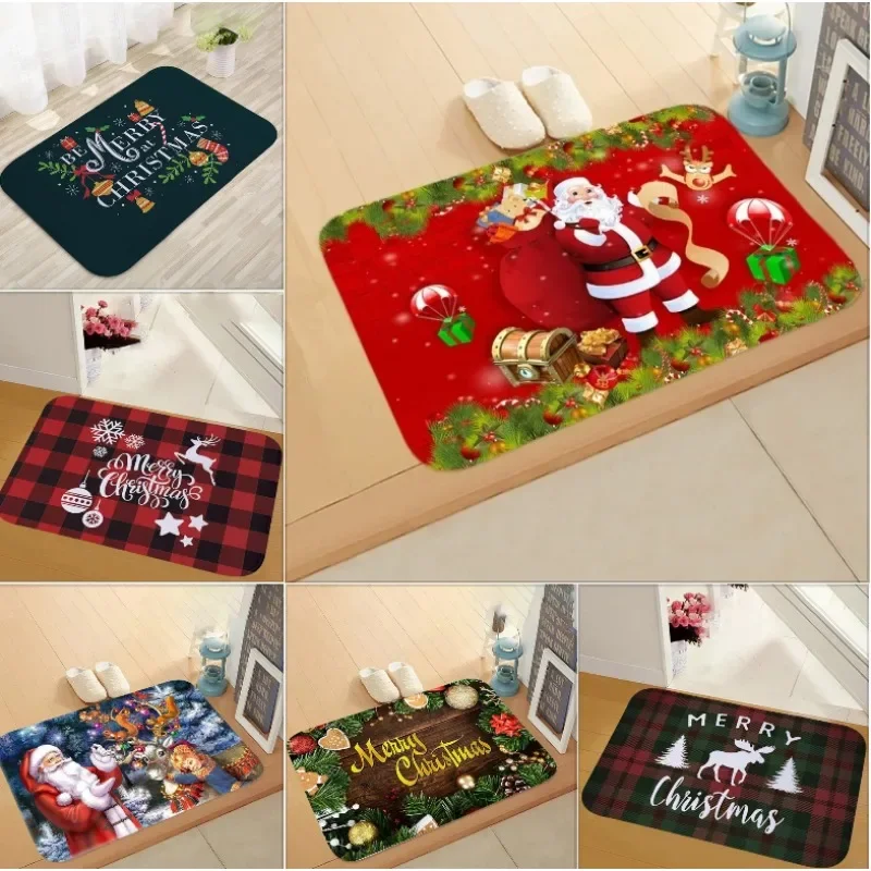 Christmas Door Mat Santa Claus Outdoor Carpet Merry Christmas Decorations Home  Navidad Xmas Ornament New Year 2026 Decoration