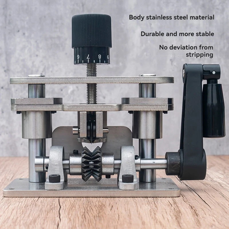 Small Electric Wire Stripping Machine Automatic Cable Peeler Manual Hand Crank Stripper Scrap Copper Wire Stripping Recycle Tool