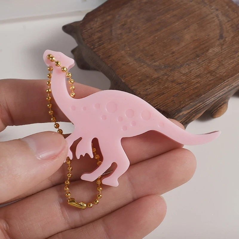 Dinozaur brelok z żywicy forma silikonowy naszyjnik wisiorek foremka do biżuterii DIY dinozaur Charm epoksydowa forma do rękodzieła