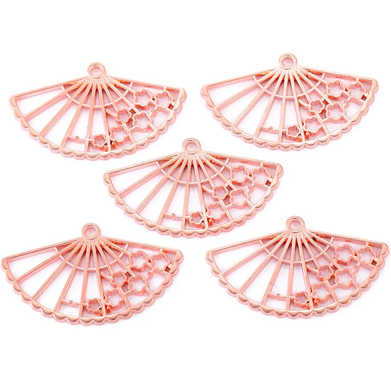 5pcs 5 colors 21x24mm fan charm for jewelry making fashion  earrings necklace charm