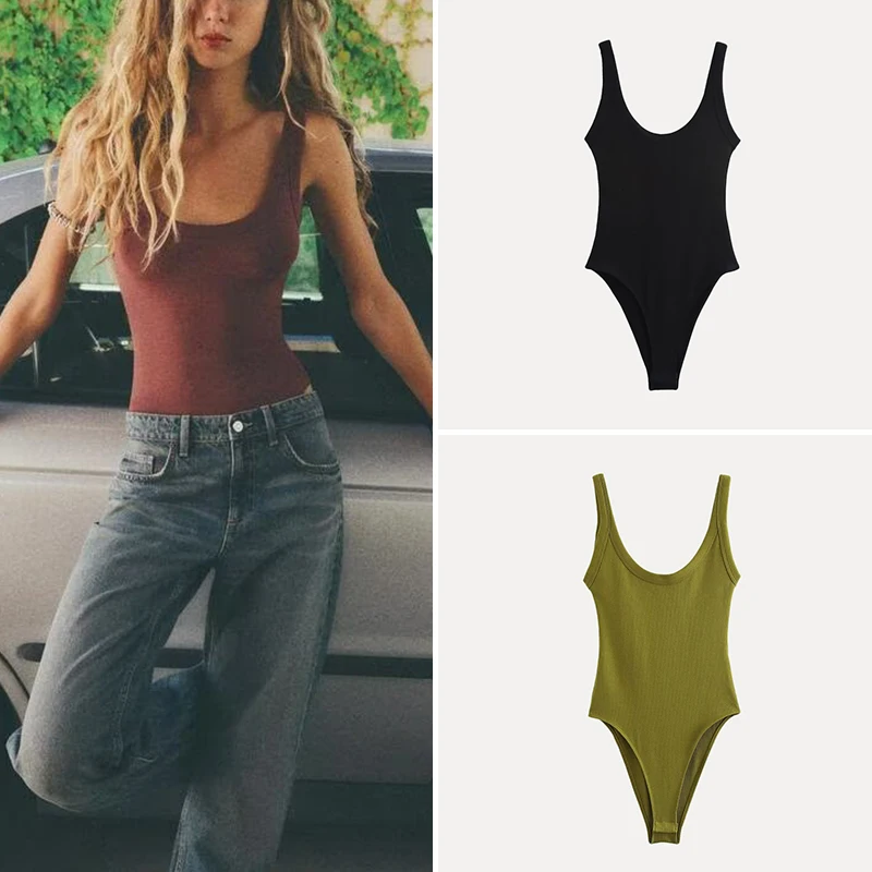 

Slim Fit Teaded Jumpsuit Ele Simple Street Sle High Waist ort Pants Polyester Fiber Z 2025 Spring New Arrival
