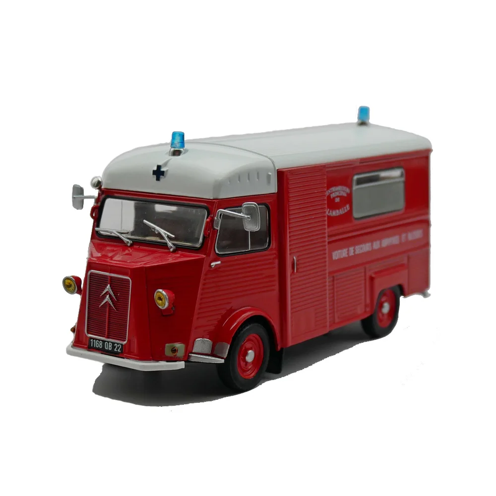 Diecast ixo 1:43 escala citroen tipo hy citroen h motor de bombeiros liga modelo de carro brinquedo colecionável presente lembrança exibição ornamento