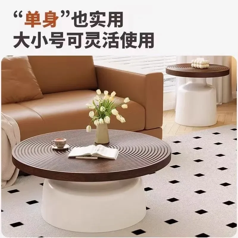 Round coffee table living room 2026 new home light luxury high-end carbon steel small coffee table modern simple small