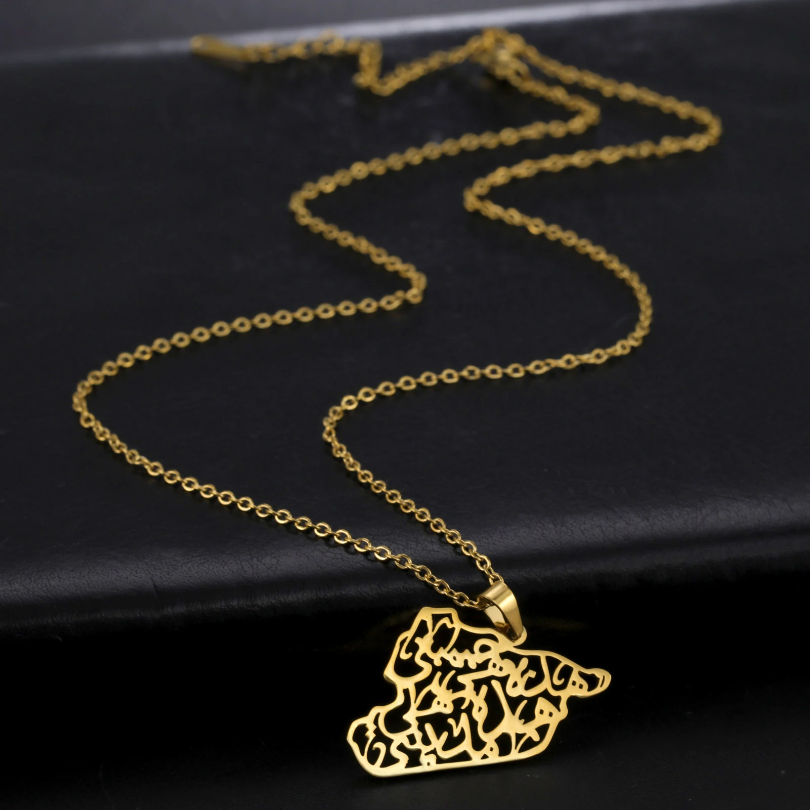 Syria Map Geography Pendant For Women Men Stainless Steel Country National Necklace Choker Jewelry Wholesale