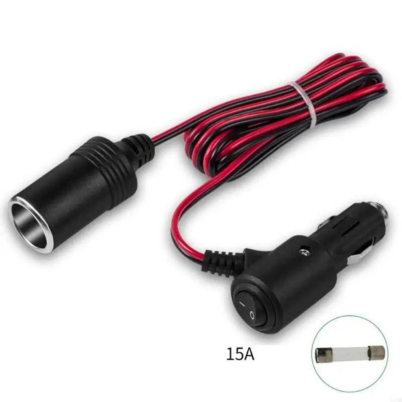 G6DD 12V24V CARGARETTE Leichtere Sockel-Verlängerungskabel mit Ein/Off-Knopf