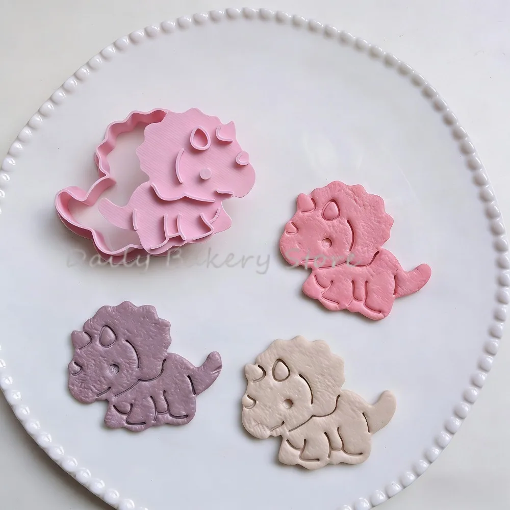 Dinosaur Cookie Cutters Mold Dinosaur Biscuit Embossing Mould Sugarcraft Dessert Baking Mold Cake Kitchen Accessories Tools