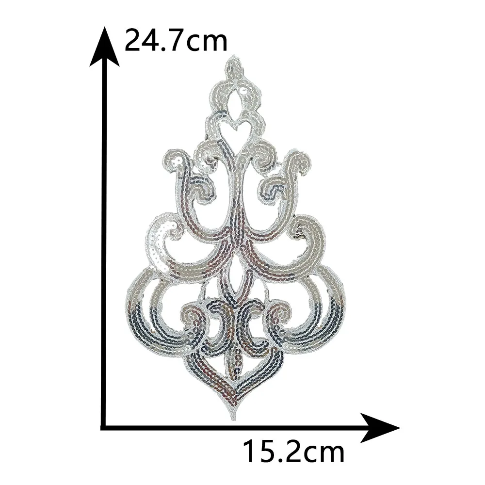 Embroidery Hot melt adhesive ironing Sequin pattern hollow out DIY Sewable repair decorate collocation clothing clothes patches