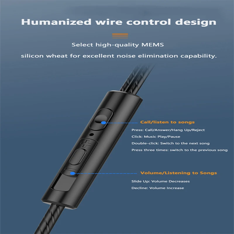 Auriculares con sonido estéreo HiFi TWS 9D, auriculares intrauditivos con cable de alta fidelidad de 3,5mm para jugadores, para iPhone, Xiaomi, Huawei y Samsung