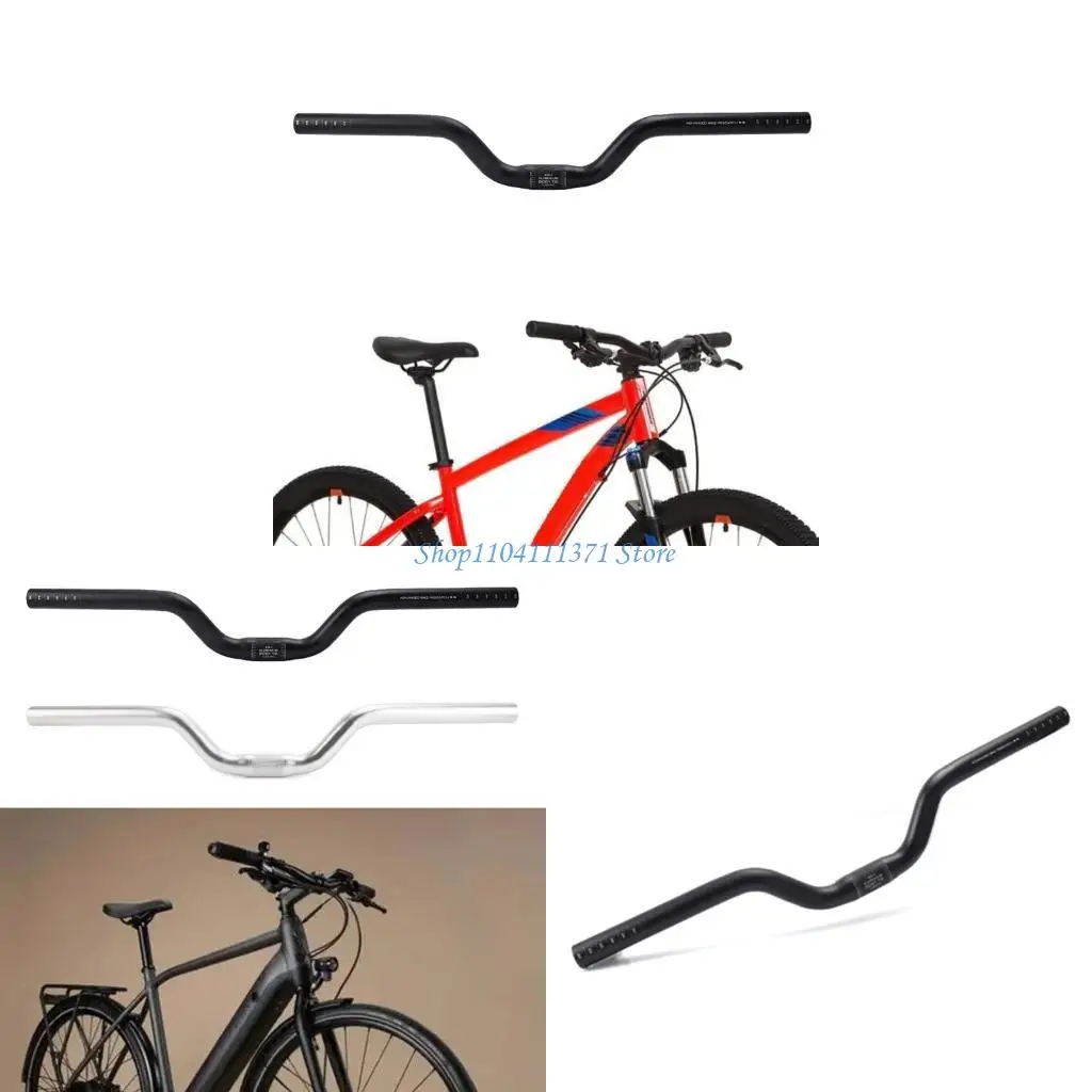 

P9FC Bicycles Handlebar Aluminum Alloy Flat Risers Handlebar for Mountain Bicycles