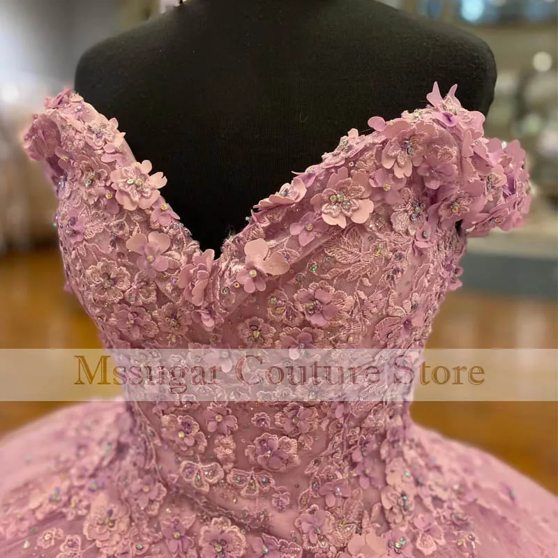 Robes de RhQuinceanera en dentelle à paillettes, robe de Rh, chérie, fleurs, fête informelle, tout ce qui est sur mesure, éducatif, 15 ans, 2022