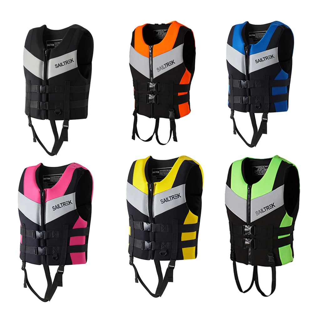 

Life Vest Adults Surf Vest Wakeboard Motorboats Raft Rescue Boat Ski Water Sports Swimming Drifting Safety Buckle Jacket