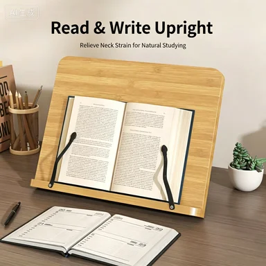 Wooden Reading Stand Computer Stand Eight-Speed Adjustable Adult and Children's Reading Stand