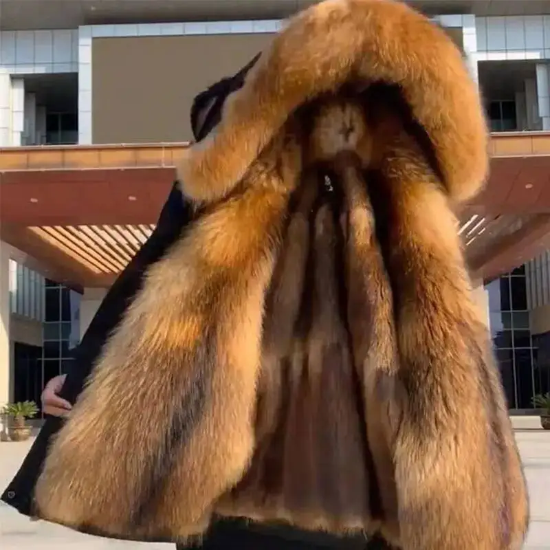 2025 New Casual Winter Men's Down Jacket Fox Fur Men's Coat Coat Men Clothing Coat Winter Jackets Mens Jacket Men Jacket