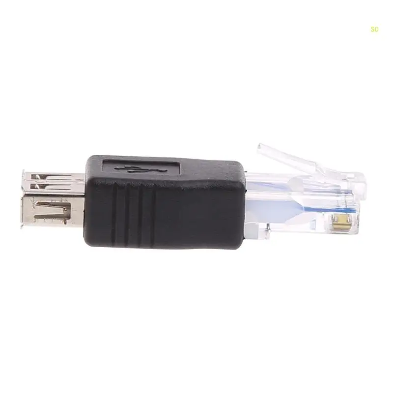 1แพ็คUSB 2.0หญิงLAN RJ45ชายคริสตัลEthernet 10M/100Mbอะแดปเตอร์เครือข่ายDropshipping