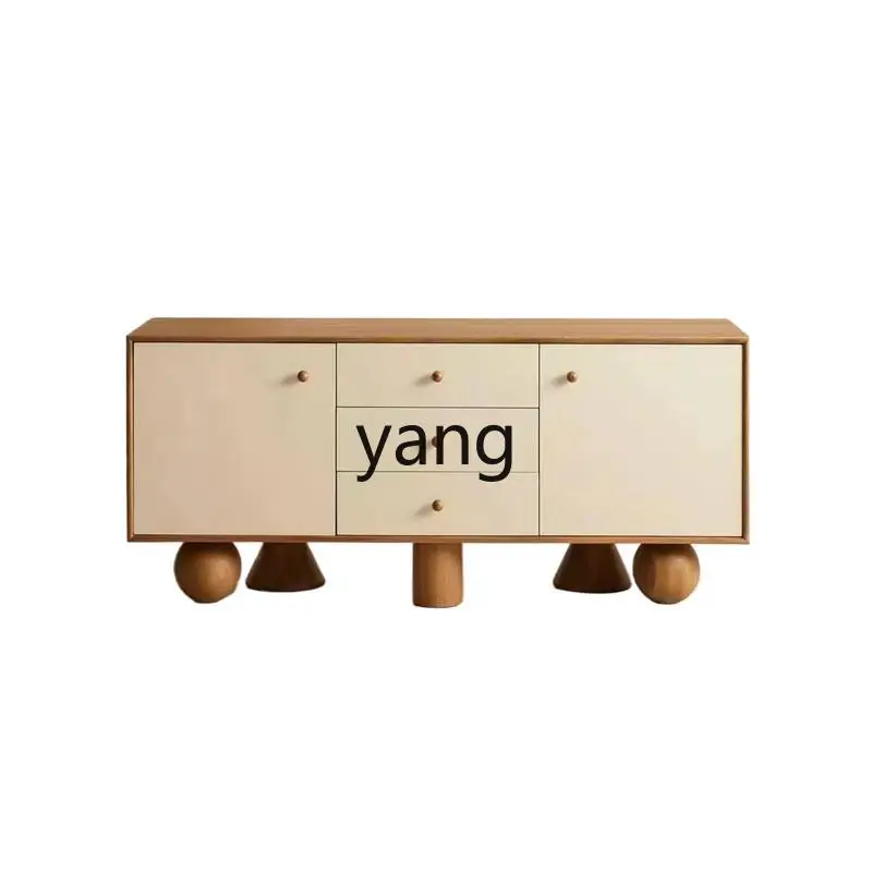 

HRC solid wood entrance cream wind entrance foyer cabinet hotel homestay villa decoration cabinet