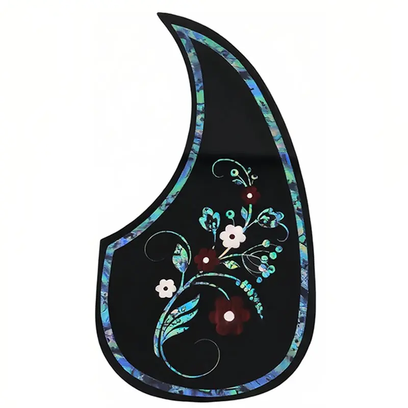 ABVB-For Folk For Acoustic Guitar Pickguard Self-Adhesive Anti-Scratch Guard Plate Floral Design