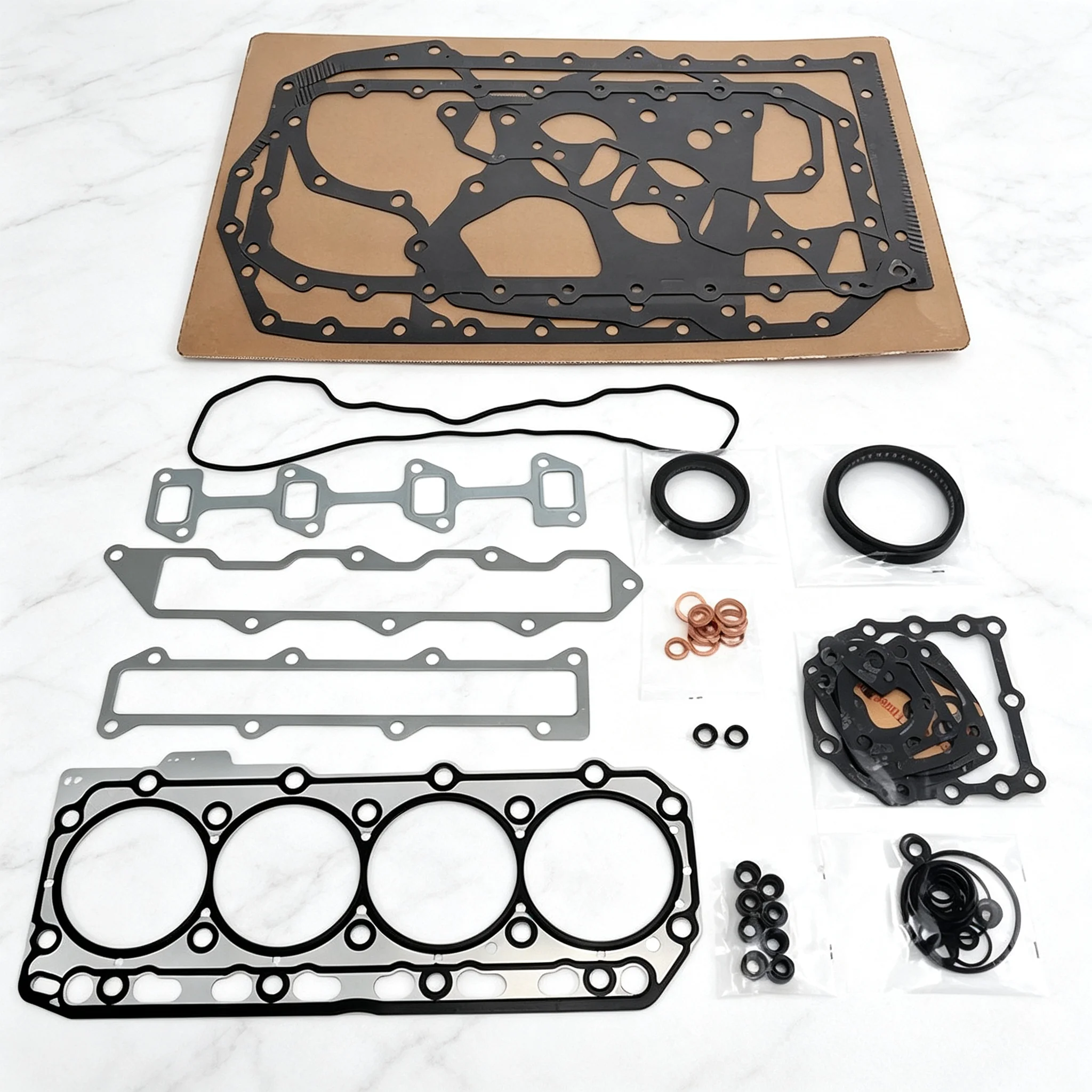 4TNV86 Full Gasket Kit Set+Crankshaft Main Bearing Con Rod Bearing For YM With Cylinder Head Gasket Overhaul Rebuild Kit