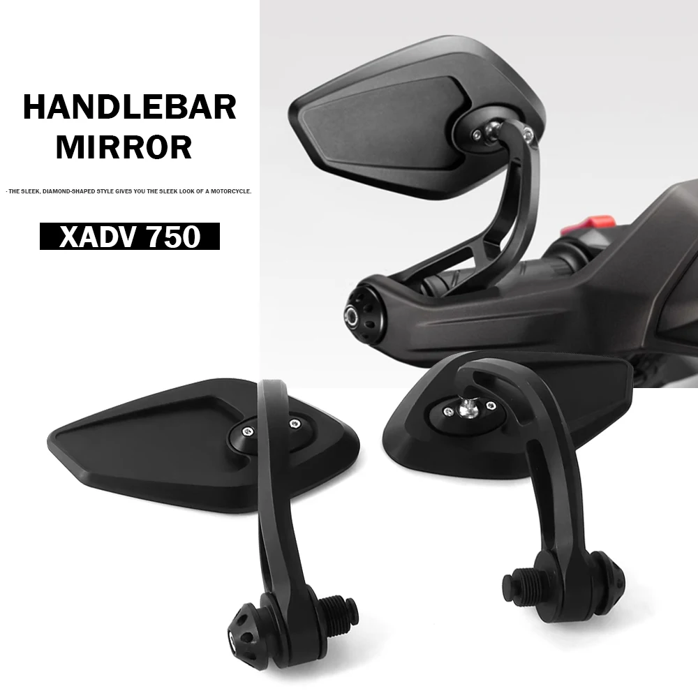 For Honda XADV 750 X-ADV750 X-adv 750 2021-2024 New Aluminium Motorcycle Mirror Lozenge Rearview Handle Bar End Side Mirrors