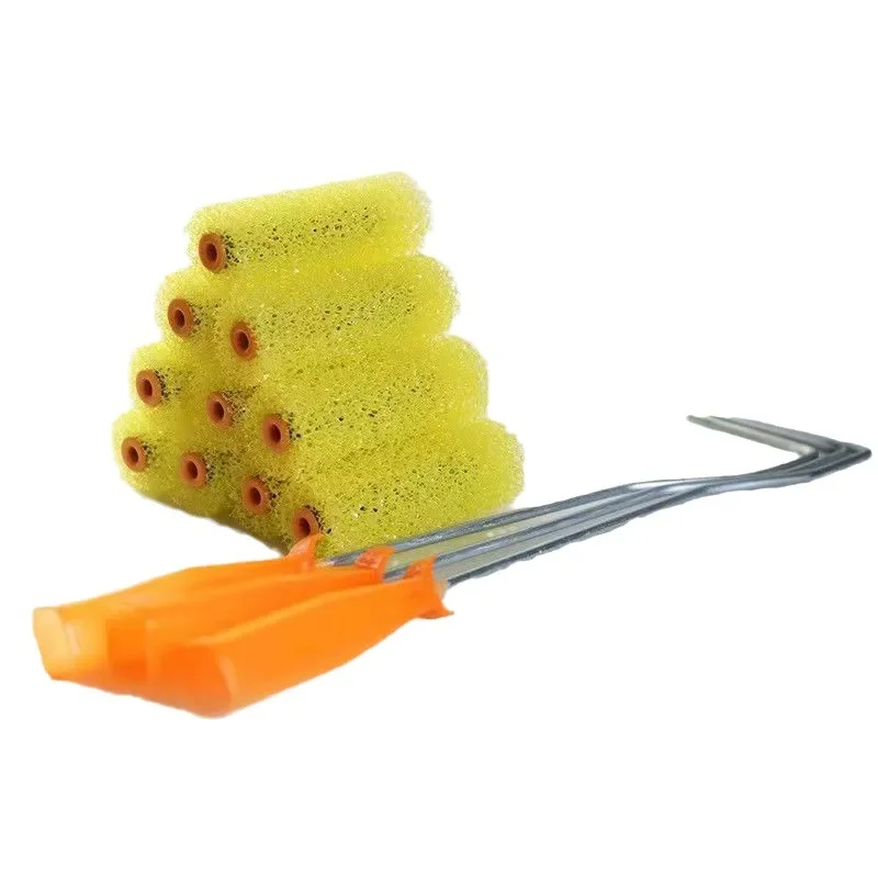 Sponge Roller 8-inch Bristle Roller Brush Elastic Coating Bristle Medium Flower Large Flower Roller Bristle Brush