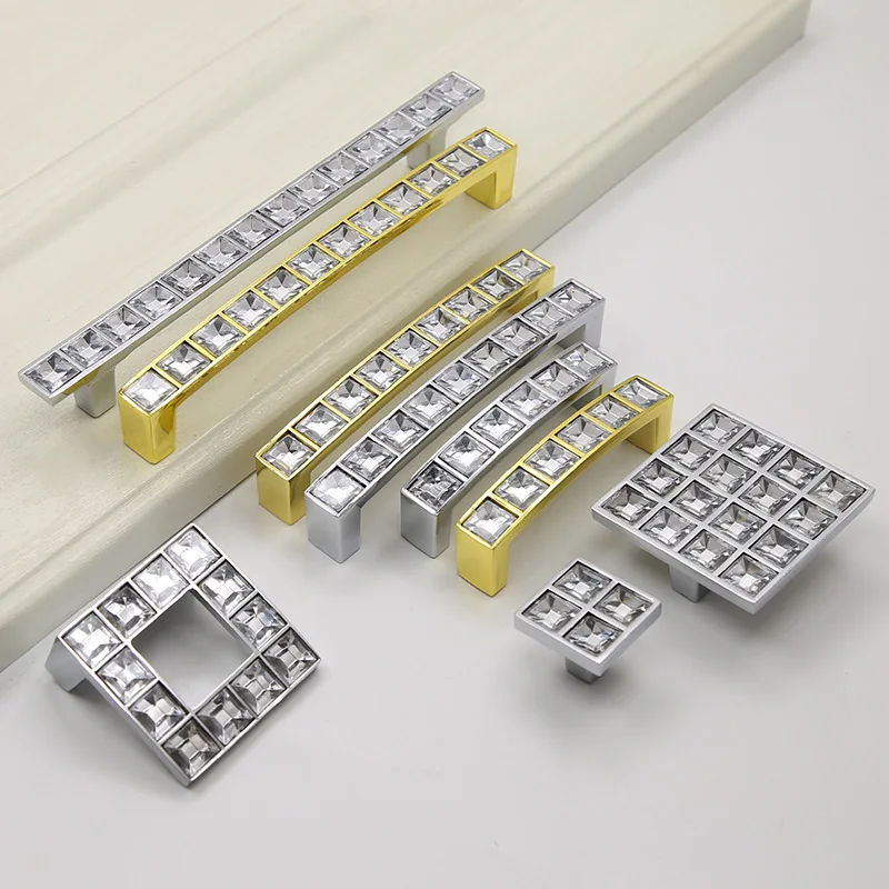 Crystal Handle Modern Drawer Shoe Cabinet Cabinet Wardrobe Cabinet Door Diamond Handle Wholesale Furniture Accessories