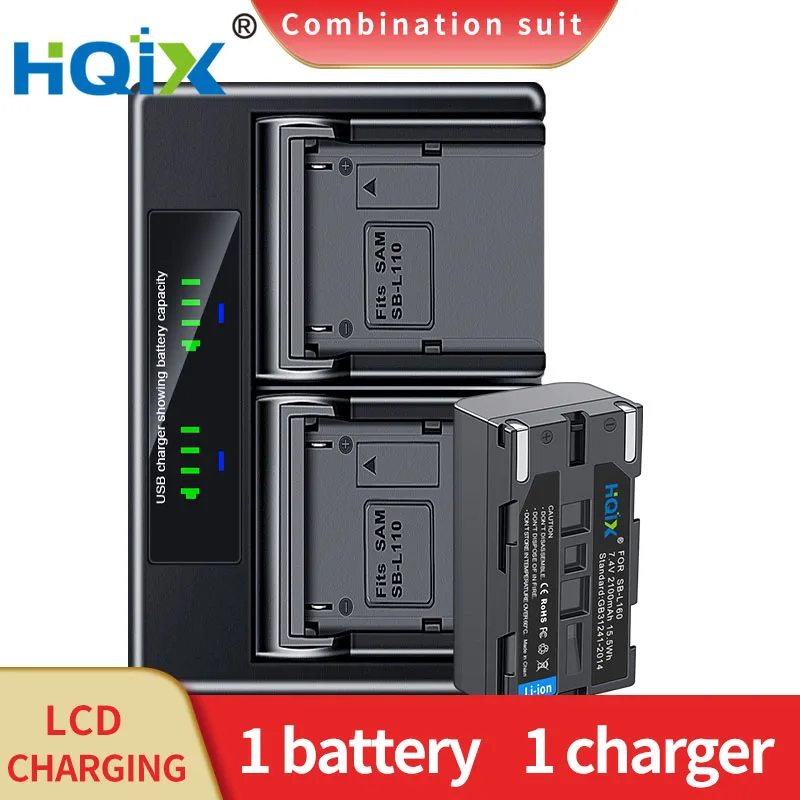 HQIX for Samsung VP-L4000 L500 L520 L530 L550 L600 L610 L630 L650 L700 L710 L750 L770 L800 Camera SB-L160 Dual Charger Battery